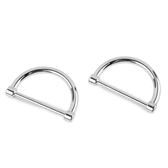 Inel semicircular plat pentru textile și accesorii, lățime 30 mm - 2 buc. | Mimib