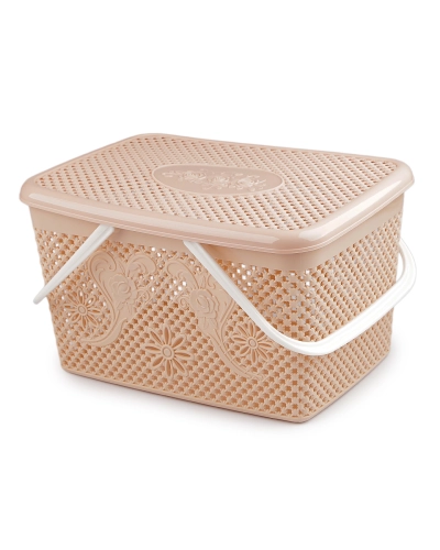 Coș de plastic cu capac 20x35 cm - 1 buc. | Mimib