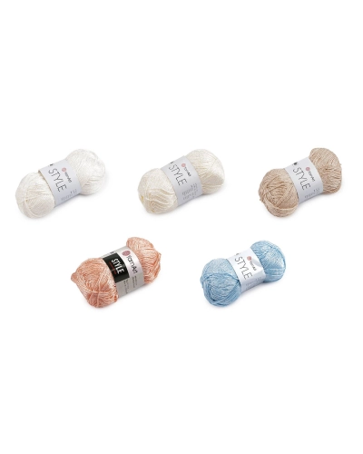 Fir de tricotat din bumbac Style cu fibră de viscoză 50 g - 1 buc. | Mimib