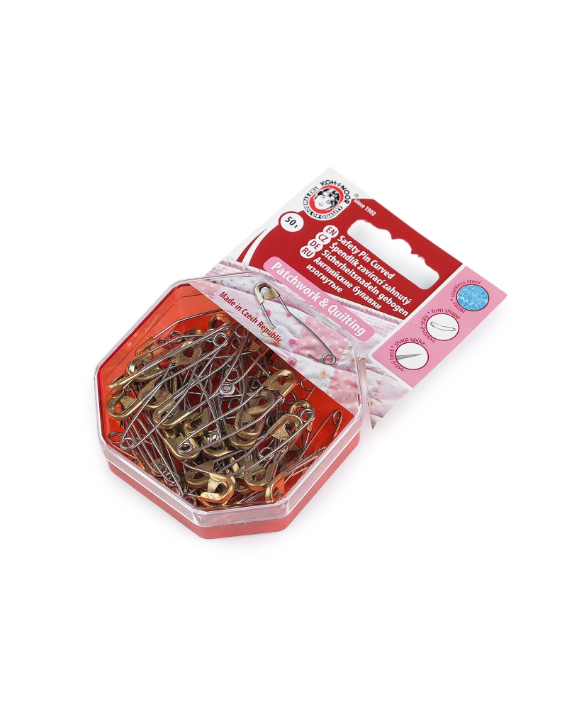 Ace de siguranță curbate pentru patchwork, lungime 40 mm - 1 card | Mimib