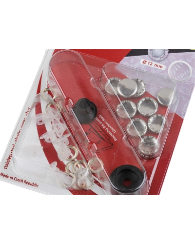 Nasturi de îmbrăcat manual, oțel inoxidabil, Ø12, 15 mm - 1 card | Mimib