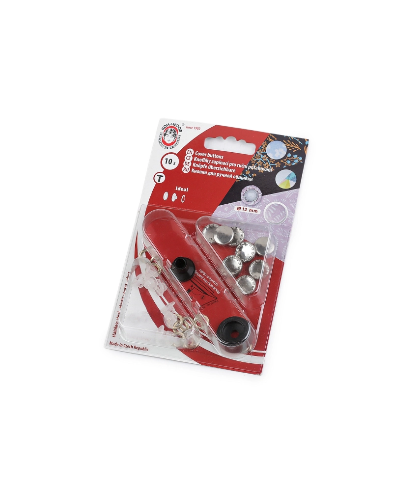 Nasturi de îmbrăcat manual, oțel inoxidabil, Ø12, 15 mm - 1 card | Mimib