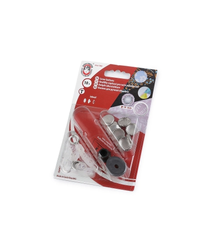 Nasturi de îmbrăcat manual, oțel inoxidabil, Ø12, 15 mm - 1 card | Mimib