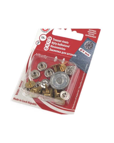 Copcă / închizătoare pentru pantaloni / blugi Ø9 mm - 1 card | Mimib