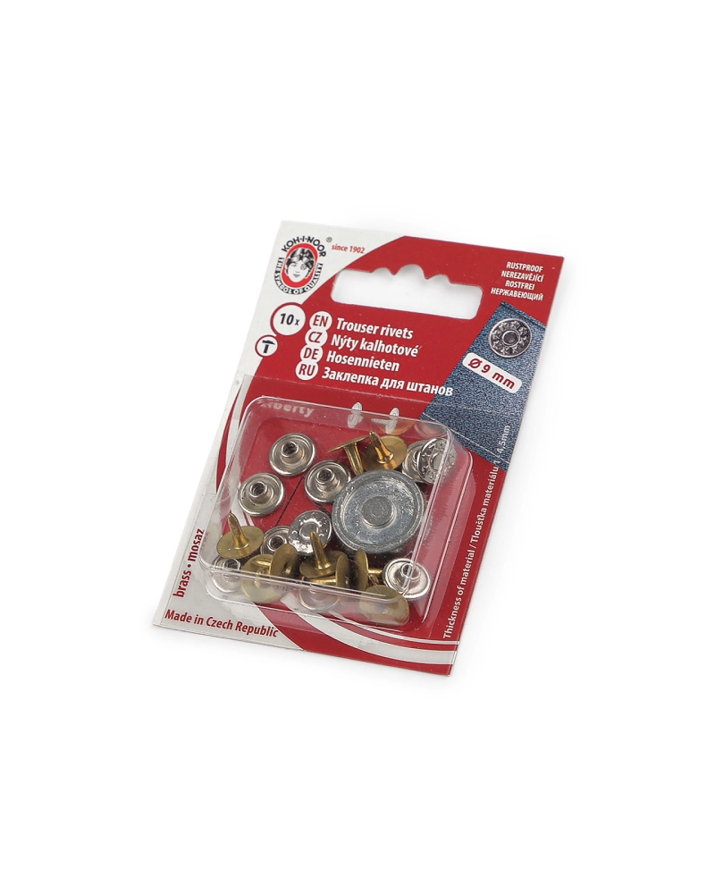 Copcă / închizătoare pentru pantaloni / blugi Ø9 mm - 1 card | Mimib