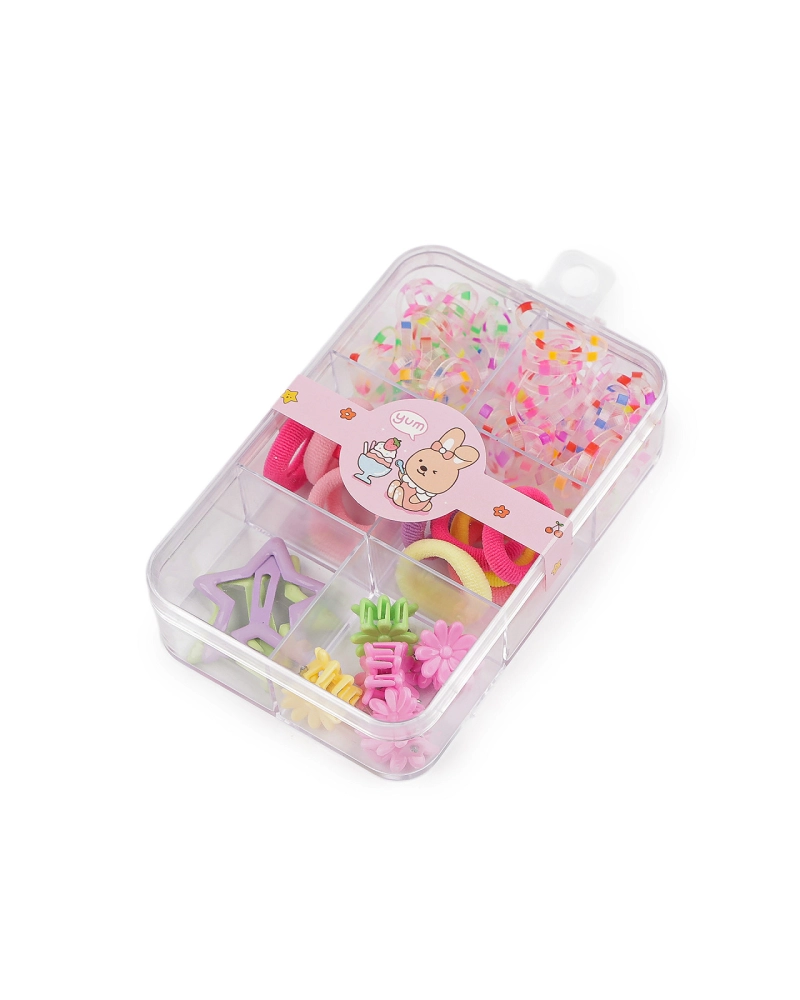 Elastice, clești și agrafe de păr mini - 1 cutie | Mimib