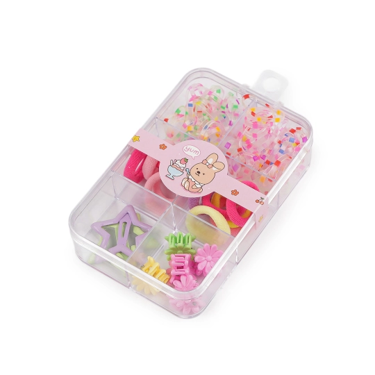 Elastice, clești și agrafe de păr mini - 1 cutie | Mimib