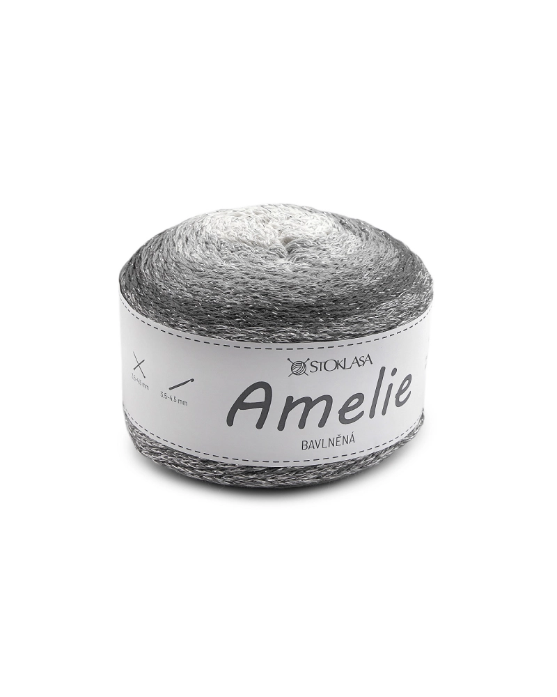 Bavlnená pletacia priadza Amelie s lurexom 200 g - 1 ks