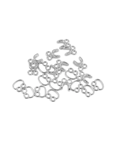 Dizajnové kovové zapínanie / háčik a očko 12x18 mm - 10 pár | Mimib