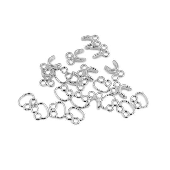 Dizajnové kovové zapínanie / háčik a očko 12x18 mm - 10 pár | Mimib