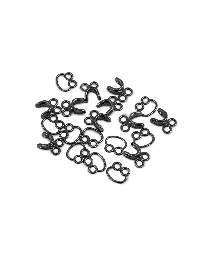 Dizajnové kovové zapínanie / háčik a očko 12x18 mm - 10 pár | Mimib