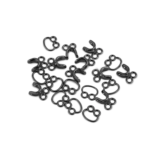 Dizajnové kovové zapínanie / háčik a očko 12x18 mm - 10 pár | Mimib