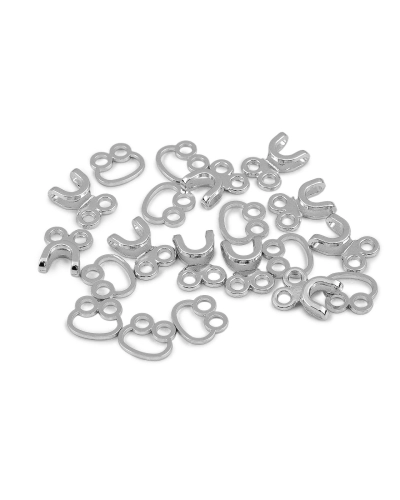 Dizajnové kovové zapínanie / háčik a očko 15x23 mm - 10 pár | Mimib