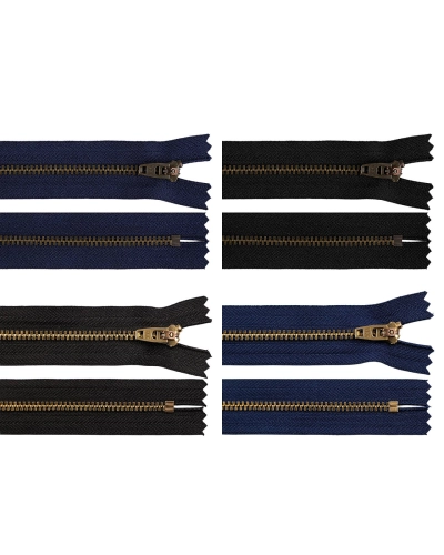 Kovový zips YKK No 4 dĺžka 18 cm (jeansový) - 1 ks | Mimib