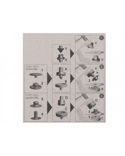 Capse metalice cu aplicator, Ø15 mm | Mimib