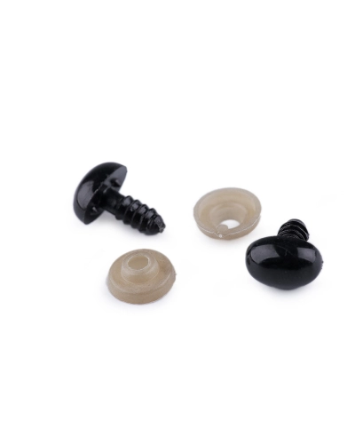 Ňufák / oči s poistkou 9x13 mm - 5 sada | Mimib