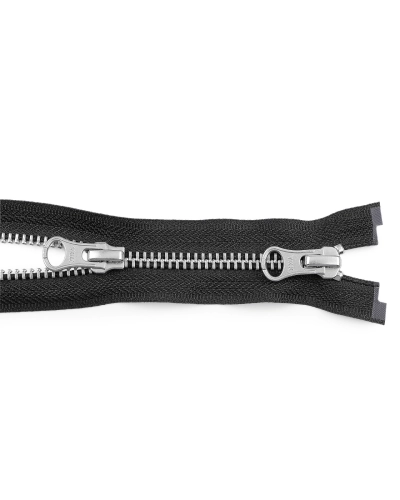 Zip kovový YKK No 5 deliteľný 2 jazdci / dvojcestný 80 cm na kožené bundy - 1 ks | Mimib