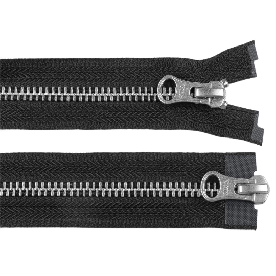 Zip kovový YKK No 5 deliteľný 2 jazdci / dvojcestný 90 cm na kožené bundy - 1 ks | Mimib