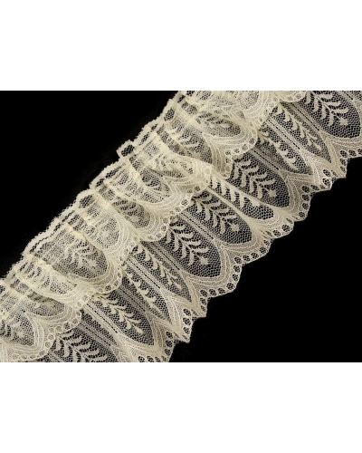 Silónová čipka riasená / volánik šírka 85, 95 mm - 13.5 m | Mimib