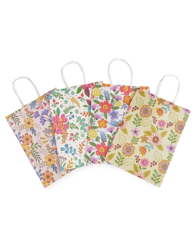 Darčeková taška kvety 18,5x25,5 cm - 12 ks | Mimib