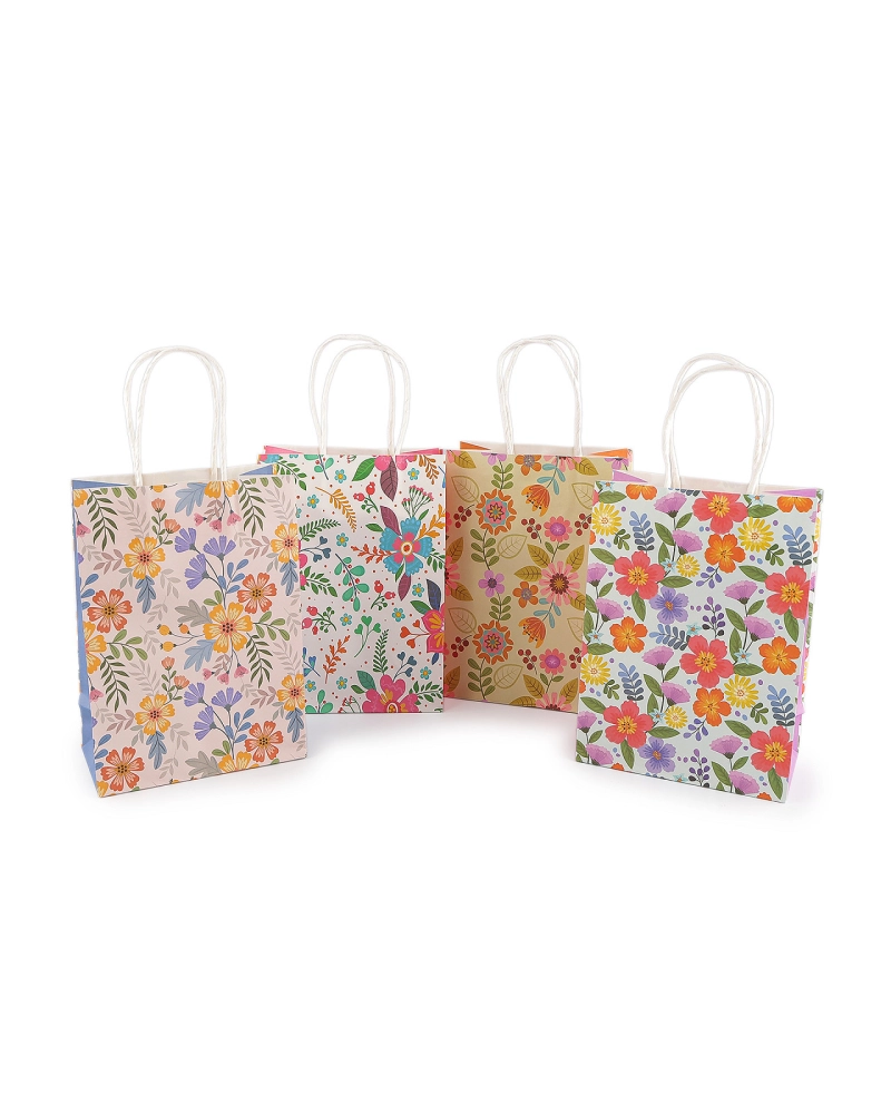 Darčeková taška kvety 15x21 cm - 12 ks | Mimib