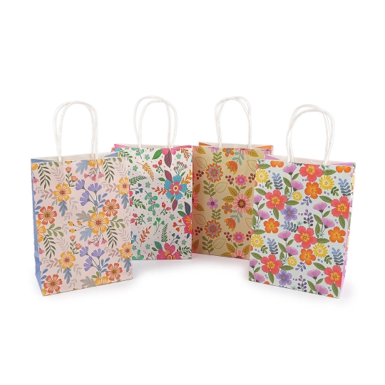 Darčeková taška kvety 15x21 cm - 12 ks | Mimib