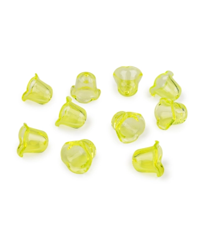Plastové koráliky kvetný kalich malý 14x18 mm - 10 ks | Mimib