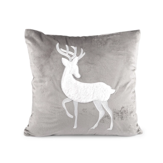 Vianočná zamatová obliečka na vankúš sob 43x43 cm - 1 ks | Mimib