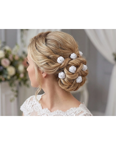 Vlásenka saténová ruža Ø20 mm - 4 ks | Mimib