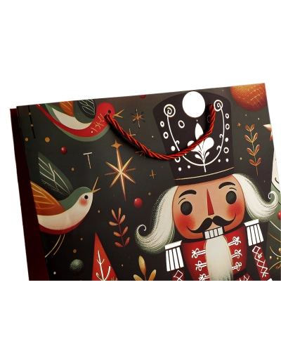 Vianočná darčeková taška luskáčik 26x32 cm - 1 ks | Mimib