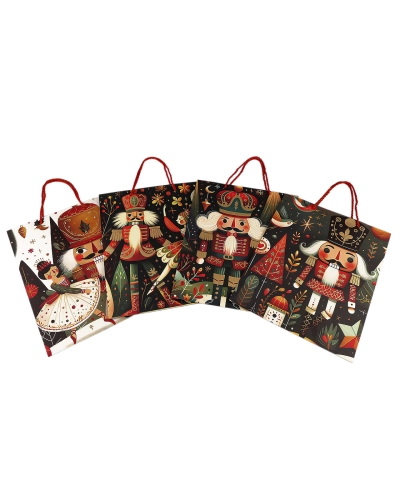 Vianočná darčeková taška luskáčik 26x32 cm - 1 ks | Mimib