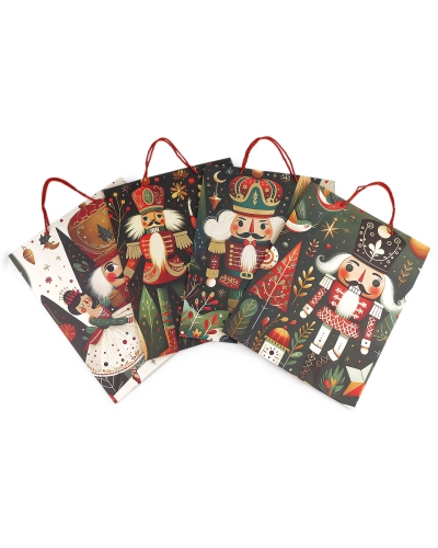 Vianočná darčeková taška luskáčik 31x40 cm - 1 ks | Mimib