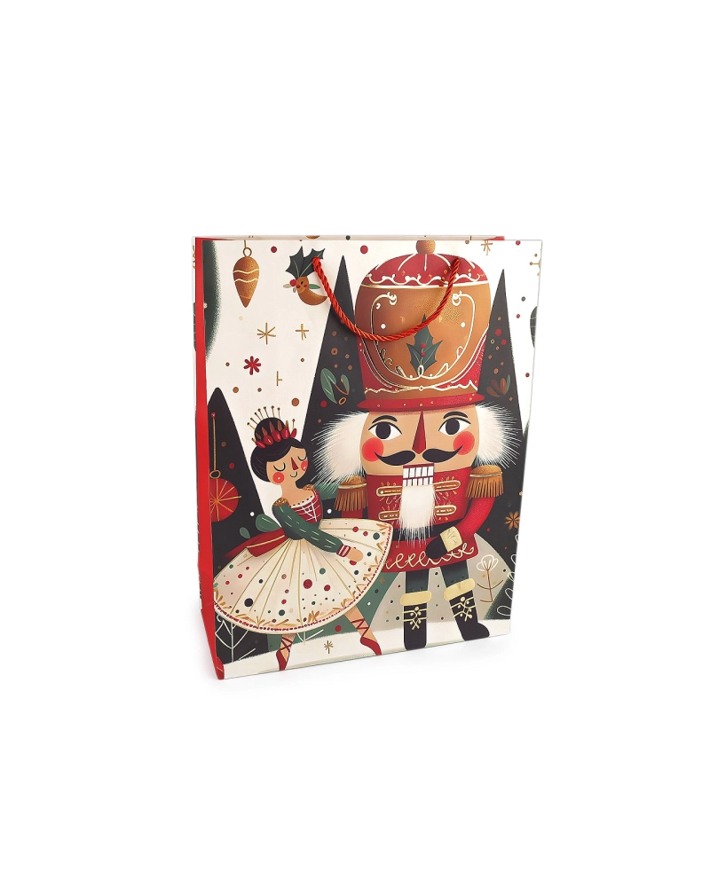 Vianočná darčeková taška luskáčik 31x40 cm - 1 ks | Mimib