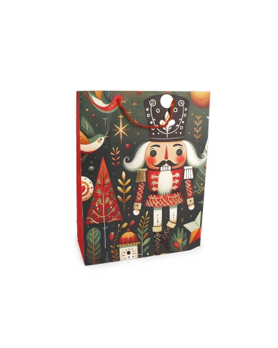 Vianočná darčeková taška luskáčik 31x40 cm - 1 ks | Mimib