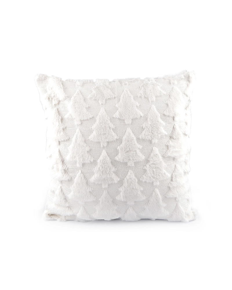 Vianočná obliečka na vankúš plyšová so stromčekmi 45x45 cm - 1 ks | Mimib