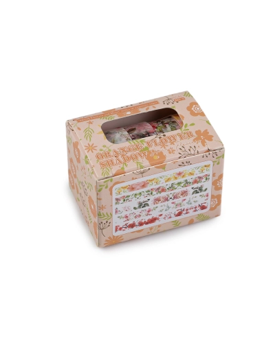 Washi ozdobná lepiaca páska mix - 1 krab. | Mimib