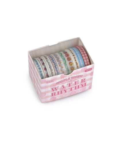 Washi ozdobná lepiaca páska mix - 1 krab. | Mimib
