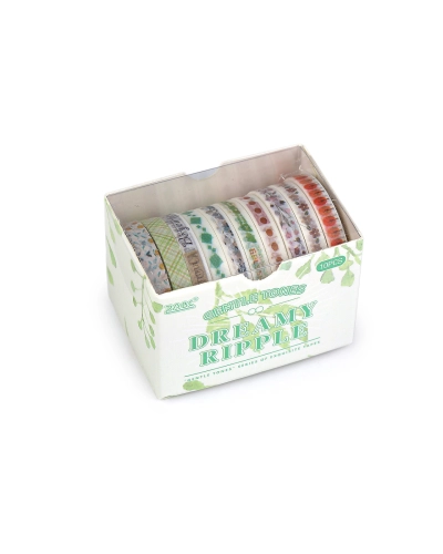 Washi ozdobná lepiaca páska mix - 1 krab. | Mimib