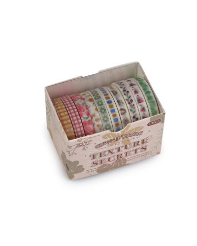 Washi ozdobná lepiaca páska mix - 1 krab. | Mimib