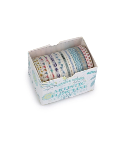 Washi ozdobná lepiaca páska mix - 1 krab. | Mimib