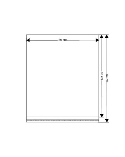 PP vrecko s lepiacou lištou 50x60 cm - 100 ks | Mimib