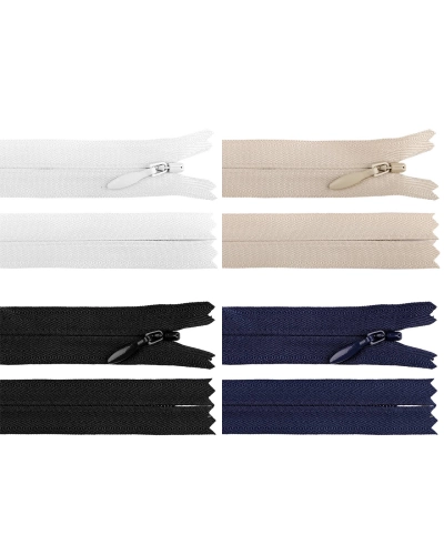 Špirálový zips skrytý YKK No 4 dĺžka 25 cm - 1 ks | Mimib