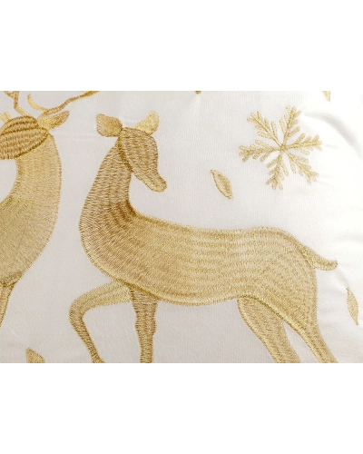 Vianočná zamatová obliečka na vankúš vyšívaná 45x45 cm - 1 ks | Mimib