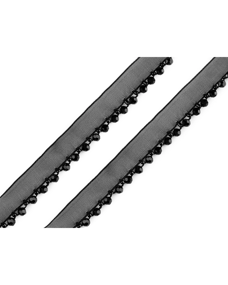 Paspulka / kéder s brúsenými korálikmi šírka 13 mm - 1 m | Mimib