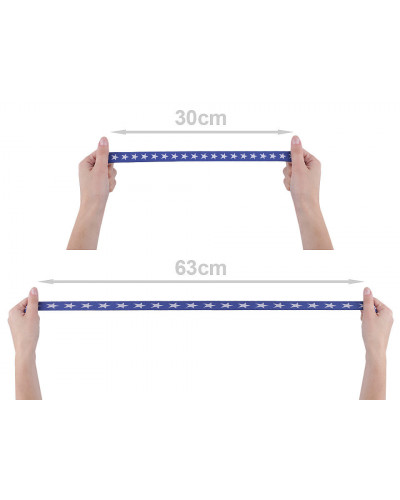 Elastic lat țesut, model steluțe, lățime 20 mm | Mimib