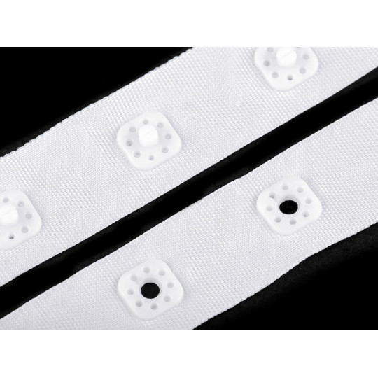 Bandă cu capse pentru confecții textile /  body, lățime 17 mm | Mimib