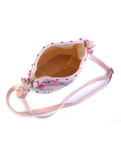 Gentuță crossbody fetițe, imprimeu bufnițe, 17x17 cm | Mimib