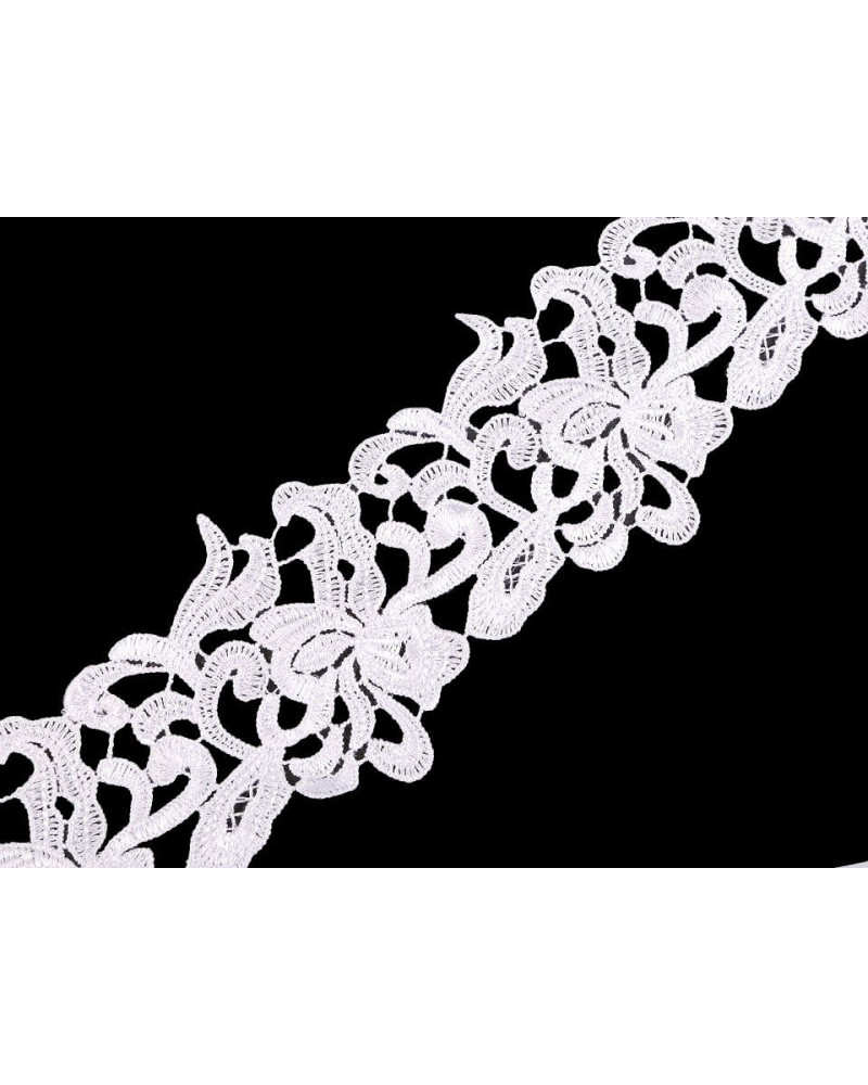 Dantelă brodată, lățime 70 - 75 mm | Mimib