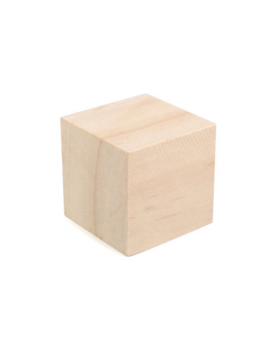 Cub lemn natur, 4,4x4,4 cm | Mimib