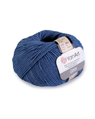 Fir de tricotat Gina / Jeans, 50 g | Mimib